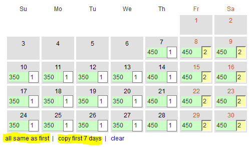 Rate plan configuration in ReservationKey