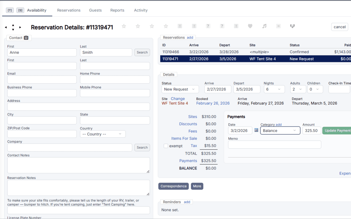 ReservationKey click-to-charge payment flow