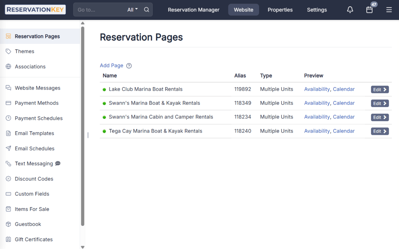 Custom booking pages for pontoon boats houseboats kayaks and jet skis