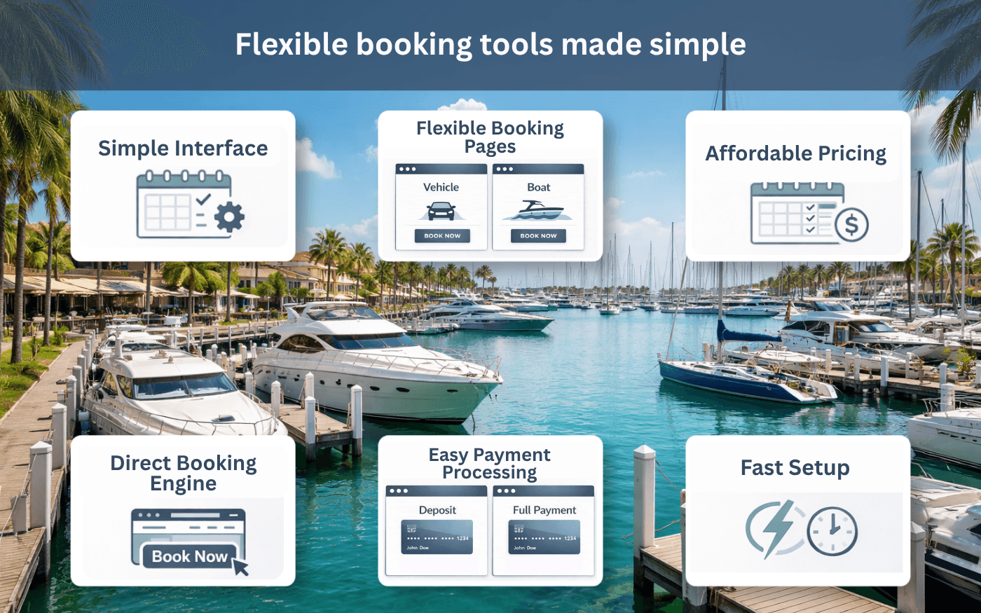 Marina and boat rental businesses using ReservationKey booking software