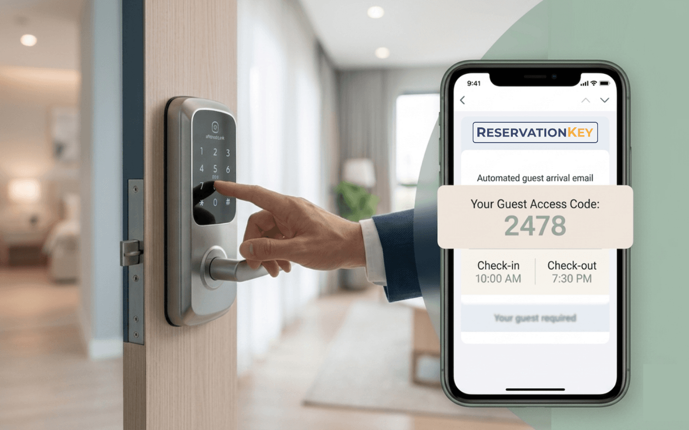 eRentalLock smart lock integration for vacation rental self check-in