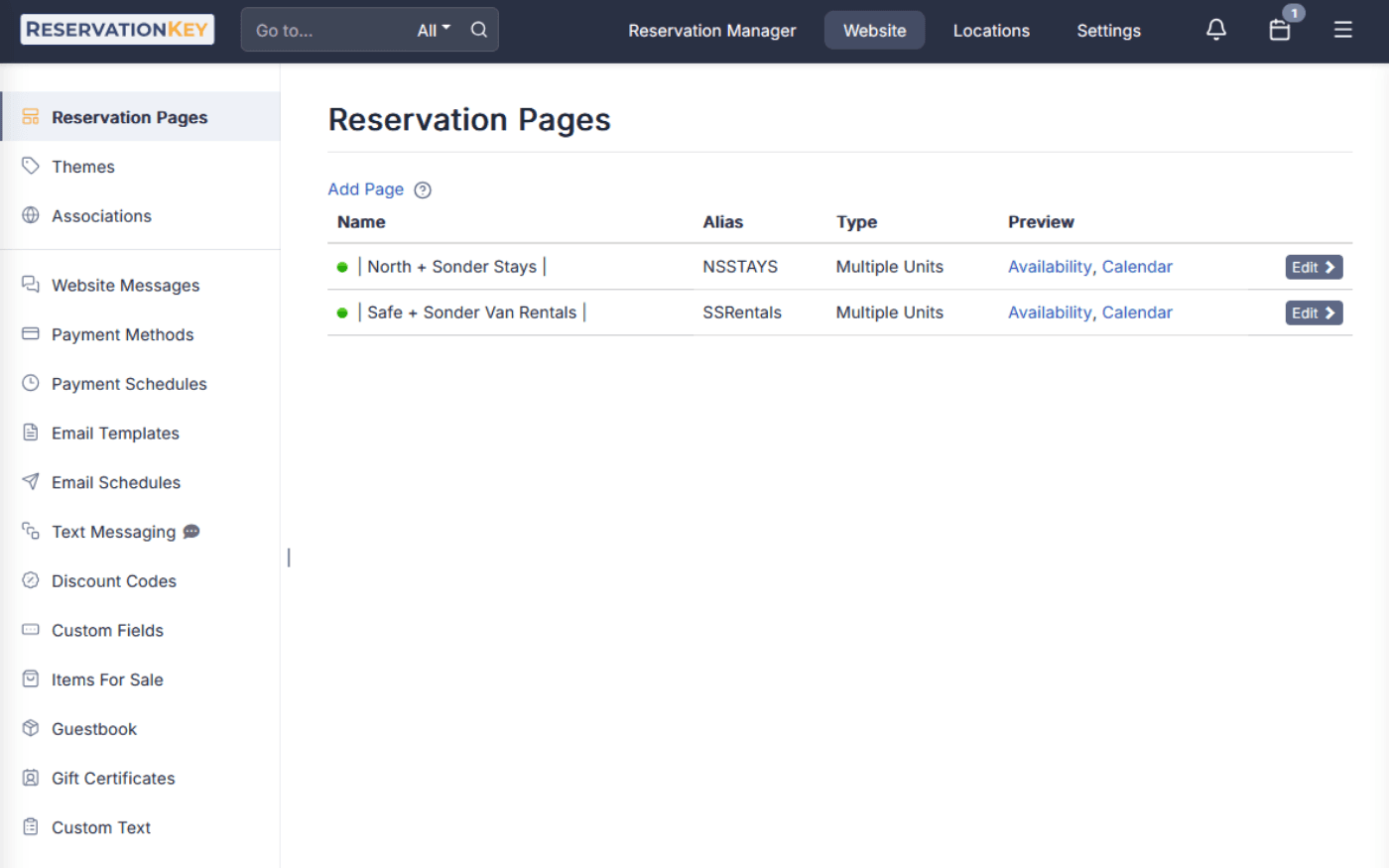 Flexible booking pages for vehicle rental categories and branding