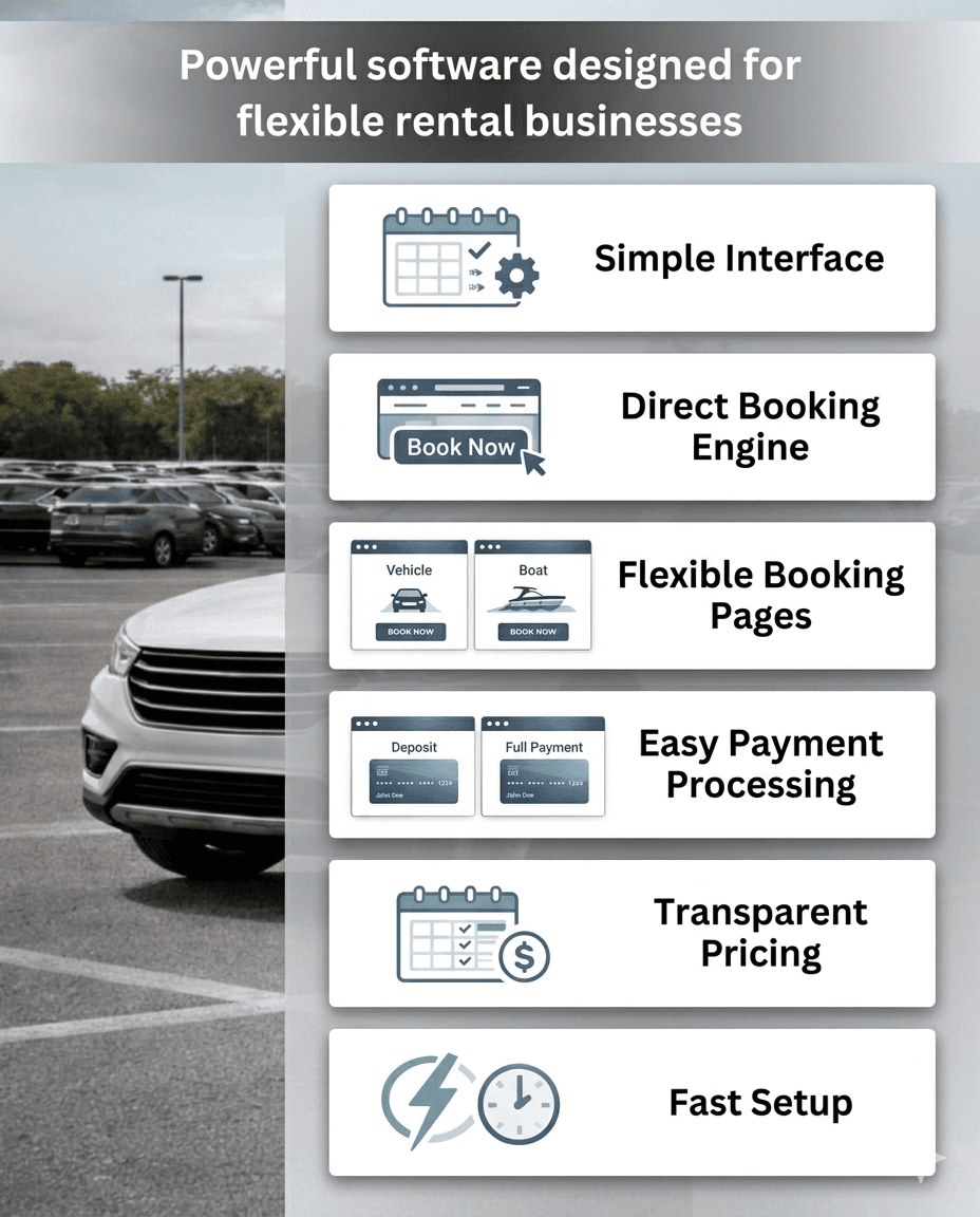 Vehicle rental businesses using ReservationKey booking software