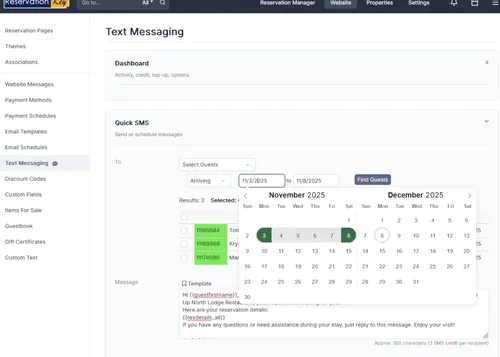 ReservationKey automation and messaging tools