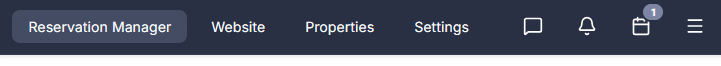 ReservationKey top navigation