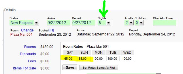 Retention When Changing Reservation Dates