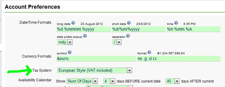 VAT-Inclusive Pricing in ReservationKey